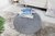 Strickhocker Pouf 50cm grau Sitzkissen - Versandrücklauf