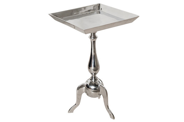 Beistelltisch Barocktisch Aluminium Design Tisch silber 35cm