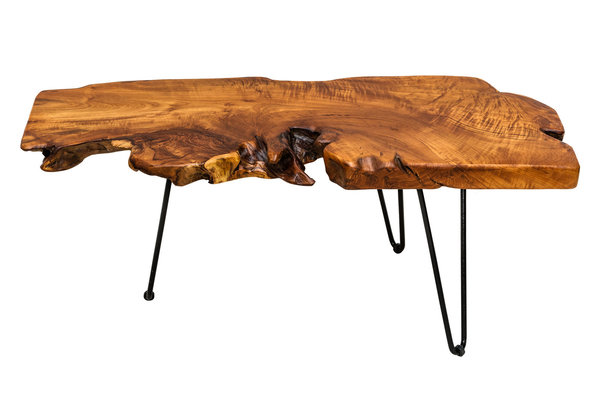 Couchtisch Teak Massiv 100cm Baumscheibe Tisch Wohnzimmertisch aus Retoure